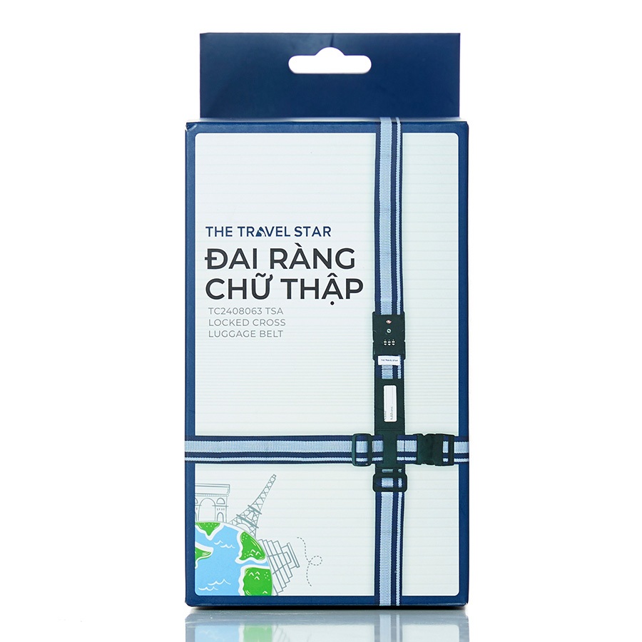 Ảnh Dây Đai Vali Có Khoá Số TSA Bảo Vệ Chống Trộm The Travel Star TC063 Bảo Vệ Hành Lý An Toàn 4