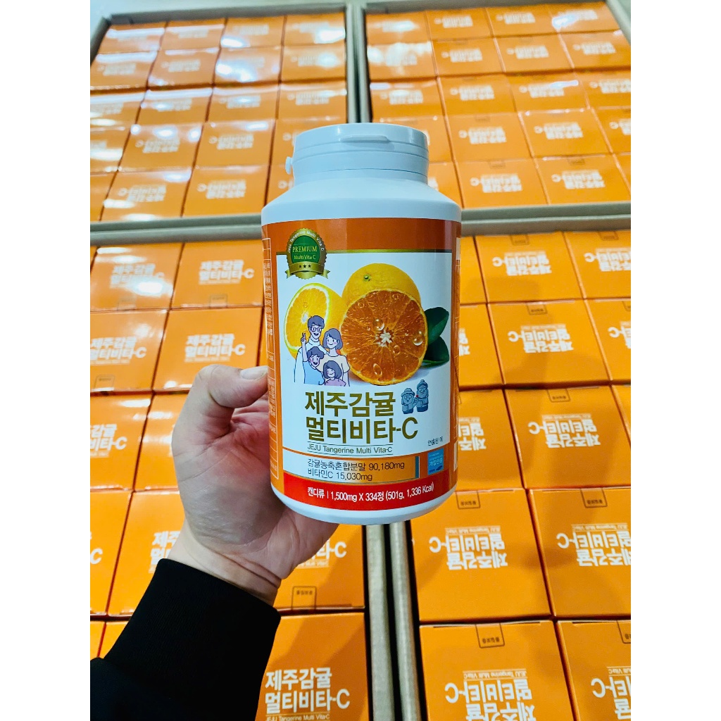 [DATE 11-2027]  VITAMIN C JEJU CHUẨN HÀN QUỐC (Hộp 334 viên) lọ 500g