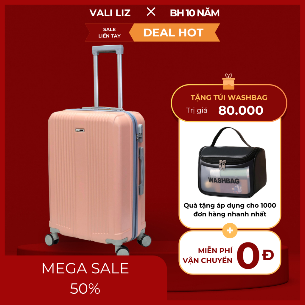 Product image Vali kéo Vali du lich Sọc Đứng Size 20 inch Chống Vỡ Chống Nước Siêu Bền Bảo hành 6 tháng MS886 1