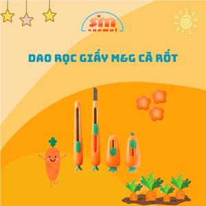Dao Rọc Giấy M&G Hình Cà Rốt Nhỏ Gọn Tiện Lợi Văn Phòng Phẩm Sao Mai