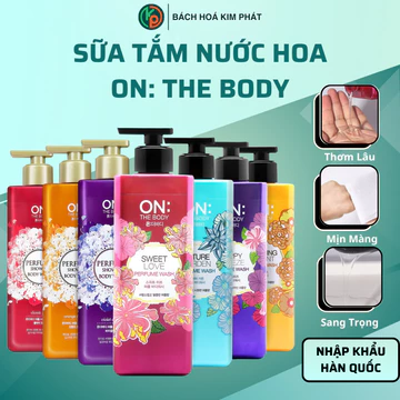 Sữa Tắm Nước Hoa 3 Tầng Hương Hàn Quốc ON: The Body, Sữa Tắm Trắng Da Làm Sạch, Sữa Tắm Thơm Lâu
