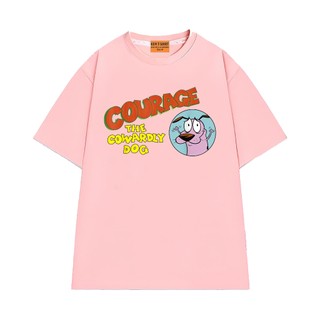 Áo Thun NGỐ TEE Hoạt Hình Chú Chó Nhút Nhát Courage Vui Nhộn Chất Vải Cotton 75 Thoáng Mát