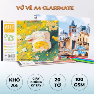 Vở Vẽ A4 20 Tờ CLASSMATE/ MONDEZ Định Lượng 100gsm, Vở Vẽ Mỹ Thuật Cho Học Sinh Vẽ Tranh Tô Màu