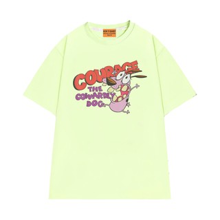 Áo Thun Hoạt Hình Chú Chó Nhút Nhát Courage Vẻ Mặt Hoảng Sợ NGỐ TEE Chất Vải Cotton 75 Thoáng Mát