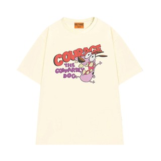 Áo Thun Hoạt Hình Chú Chó Nhút Nhát Courage Vẻ Mặt Hoảng Sợ NGỐ TEE Chất Vải Cotton 75 Thoáng Mát