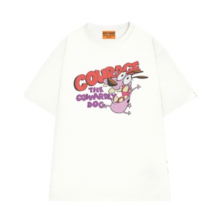 Áo Thun Hoạt Hình Chú Chó Nhút Nhát Courage Vẻ Mặt Hoảng Sợ NGỐ TEE Chất Vải Cotton 75 Thoáng Mát
