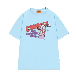 Áo Thun Hoạt Hình Chú Chó Nhút Nhát Courage Vẻ Mặt Hoảng Sợ NGỐ TEE Chất Vải Cotton 75 Thoáng Mát