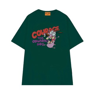 Áo Thun Hoạt Hình Chú Chó Nhút Nhát Courage Vẻ Mặt Hoảng Sợ NGỐ TEE Chất Vải Cotton 75 Thoáng Mát