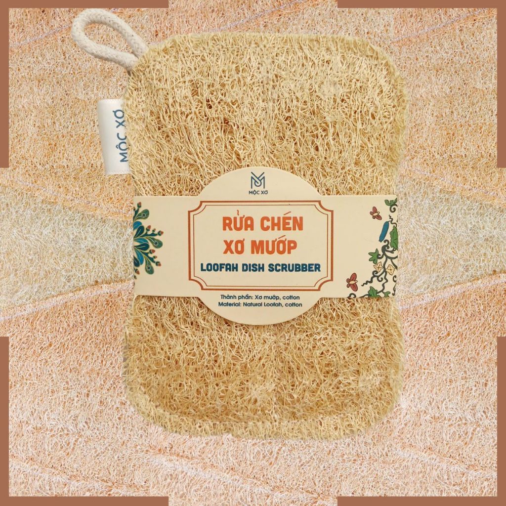 Miếng Rửa Chén Xơ Mướp Cỡ Lớn Hình Chữ Nhật - Miếng Chùi Nồi - Miếng Rửa Bát