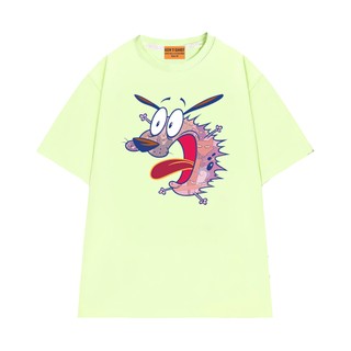 Áo Thun NGỐ TEE Chú Chó Courage Biểu Cảm Sợ Hãi Hoạt Hình Cartoon Network Vải Cotton 75 Thoáng Mát