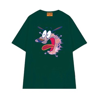 Áo Thun NGỐ TEE Chú Chó Courage Biểu Cảm Sợ Hãi Hoạt Hình Cartoon Network Vải Cotton 75 Thoáng Mát