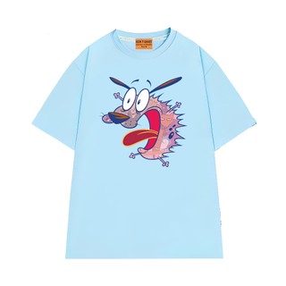 Áo Thun NGỐ TEE Chú Chó Courage Biểu Cảm Sợ Hãi Hoạt Hình Cartoon Network Vải Cotton 75 Thoáng Mát