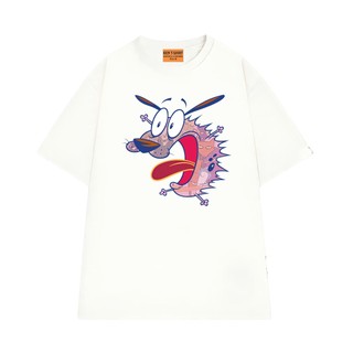 Áo Thun NGỐ TEE Chú Chó Courage Biểu Cảm Sợ Hãi Hoạt Hình Cartoon Network Vải Cotton 75 Thoáng Mát