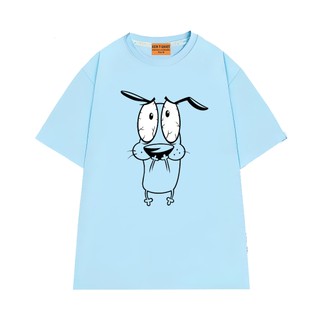 Áo Thun Hoạt Hình Cartoon Network Chú Chó Nhút Nhát Courage Vải Cotton 75 Mềm Mịn Thoáng Mát