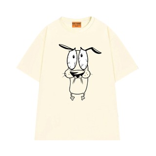 Áo Thun Hoạt Hình Cartoon Network Chú Chó Nhút Nhát Courage Vải Cotton 75 Mềm Mịn Thoáng Mát