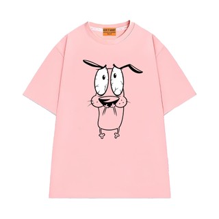 Áo Thun Hoạt Hình Cartoon Network Chú Chó Nhút Nhát Courage Vải Cotton 75 Mềm Mịn Thoáng Mát