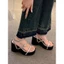 Giày Sandal La Mã Quai Ngang Xu Hướng 2025 Đế Xuồng Cao 10cm Ulzzang