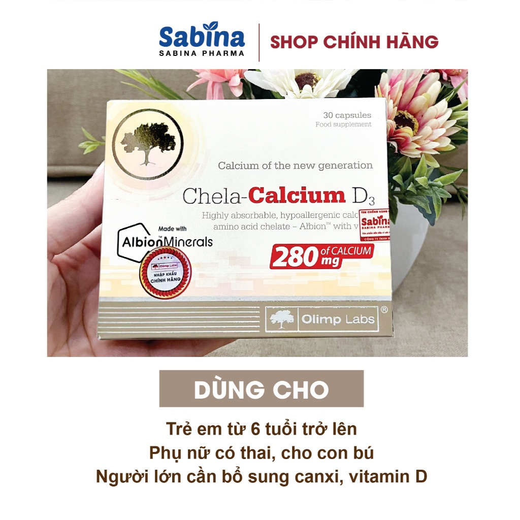 Ảnh 4H Chela Calcium D3 (Olimp Labs.Thực phẩm bảo vệ sức khỏe hỗ trợ bổ sung canxi và vitamin D3 cho bà bầu và cho con bú 2