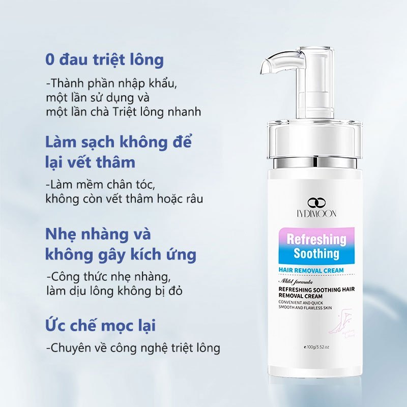 Kem tẩy lông vùng kín Tẩy lông nách Tẩy lông chân Triệt lông vĩnh viễn Tẩy lông bikini 100g