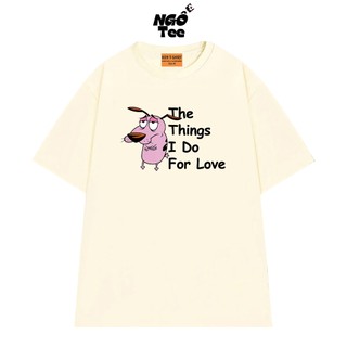 Áo Thun  NGỐ TEE Hoạt Hình Cartoon Network Vui Nhộn Chú Chó Nhút Nhát Chất Vải Cotton Thoáng Mát