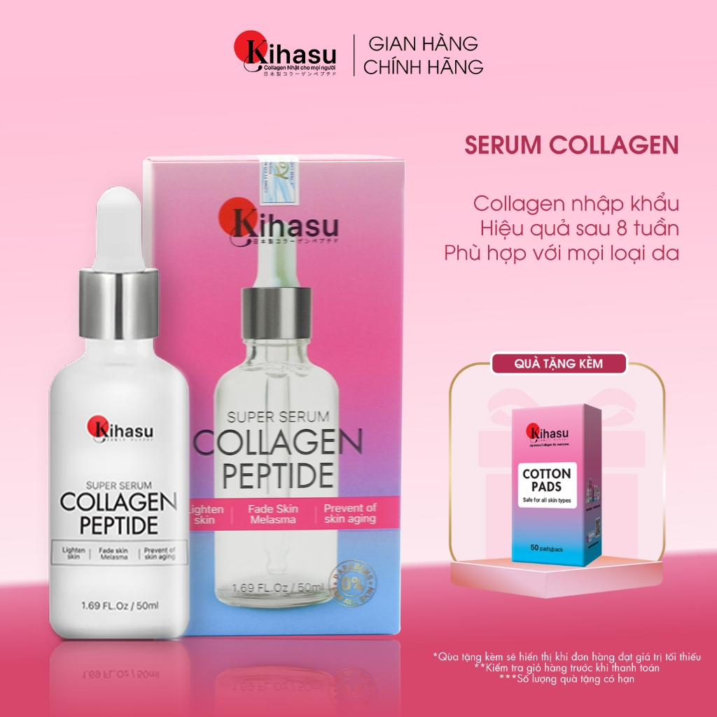 Ảnh Serum Collagen Kihasu Dưỡng Trắng Da, Cấp Ẩm, Chống Lão Hóa, Se Khít Lỗ Chân Lông, Phục Hồi Da 1