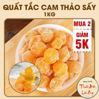 Quất tắc cam thảo sấy nguyên trái 1kg, ô mai quất tắc dẻo thơm, vị chua ngọt - Lãn Ông