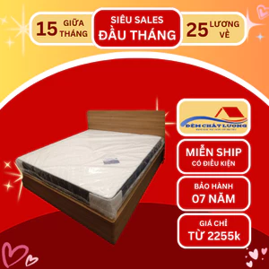 Đệm lò xo Elan cao cấp dày 22cm bảo hành 7 năm chính hãng vải gấm cao cấp thoáng mát nâng đỡ tối ưu