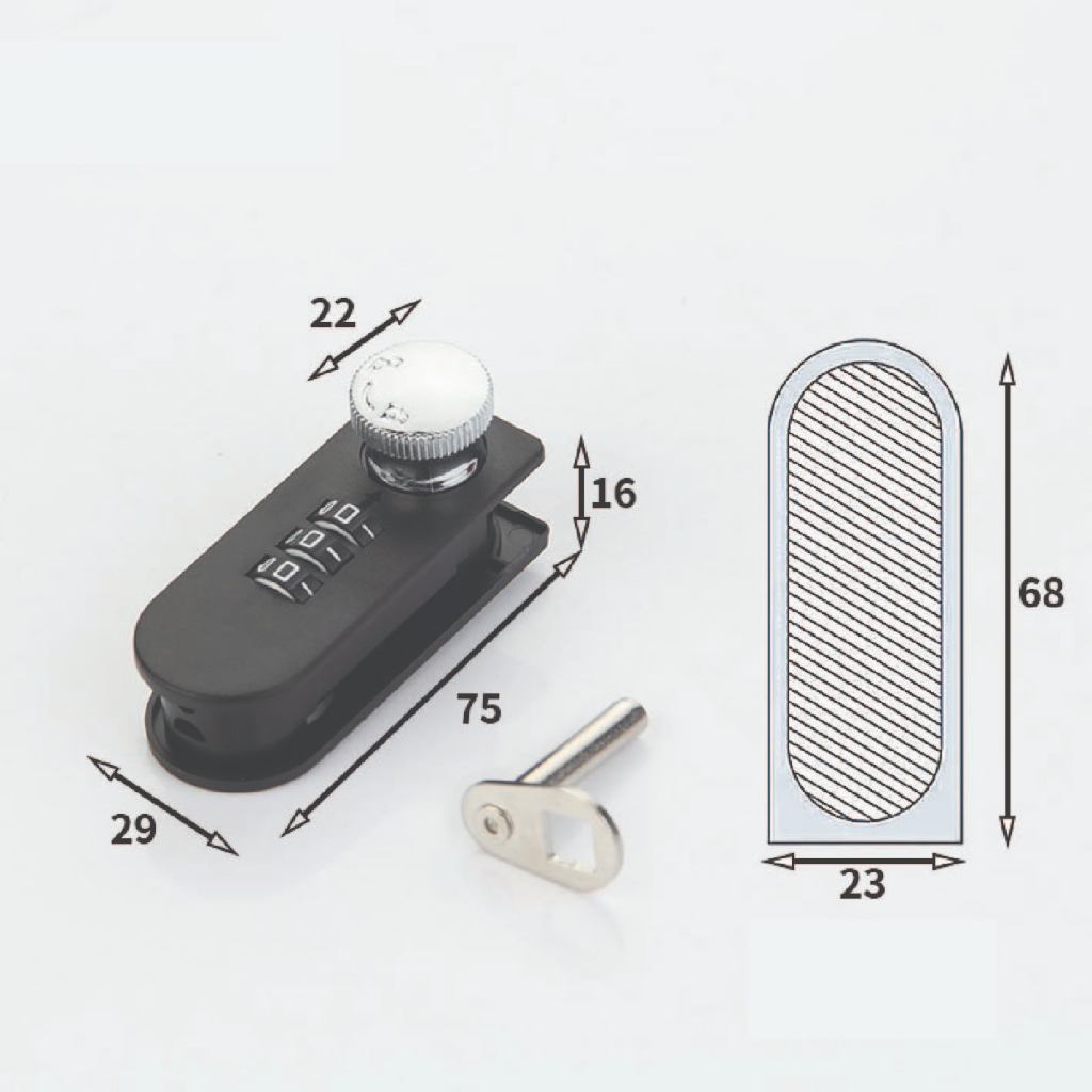 Ổ Khóa Mã Số Xoay 3 Chữ Số Bằng Thép Không Gỉ, Khóa Mật Mã Không Cần Chìa Nhỏ Gọn [Thomoc5.0]