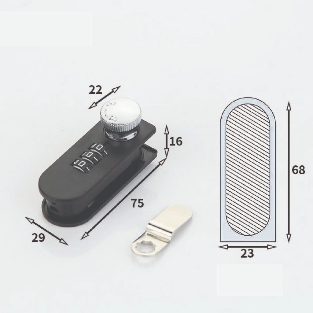 Ổ Khóa Mã Số Xoay 3 Chữ Số Bằng Thép Không Gỉ, Khóa Mật Mã Không Cần Chìa Nhỏ Gọn [Thomoc5.0]