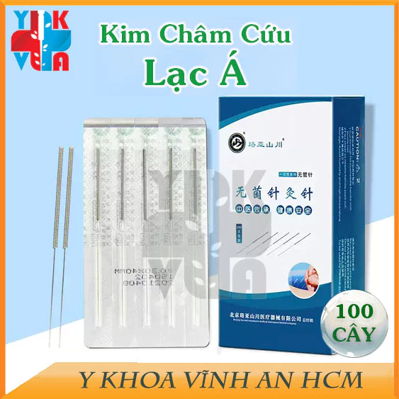 Kim Châm Cứu Vô Trùng Lạc Á Hộp 100 Kim Dạng Vỉ