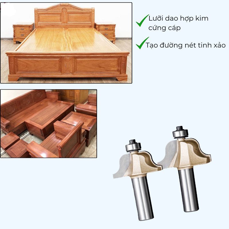 Mũi Soi Phào Chỉ Tideway AC0801 Cốt 12.7 - Mũi Soi Chỉ Phào Soi Gỗ [Thomoc5.0]