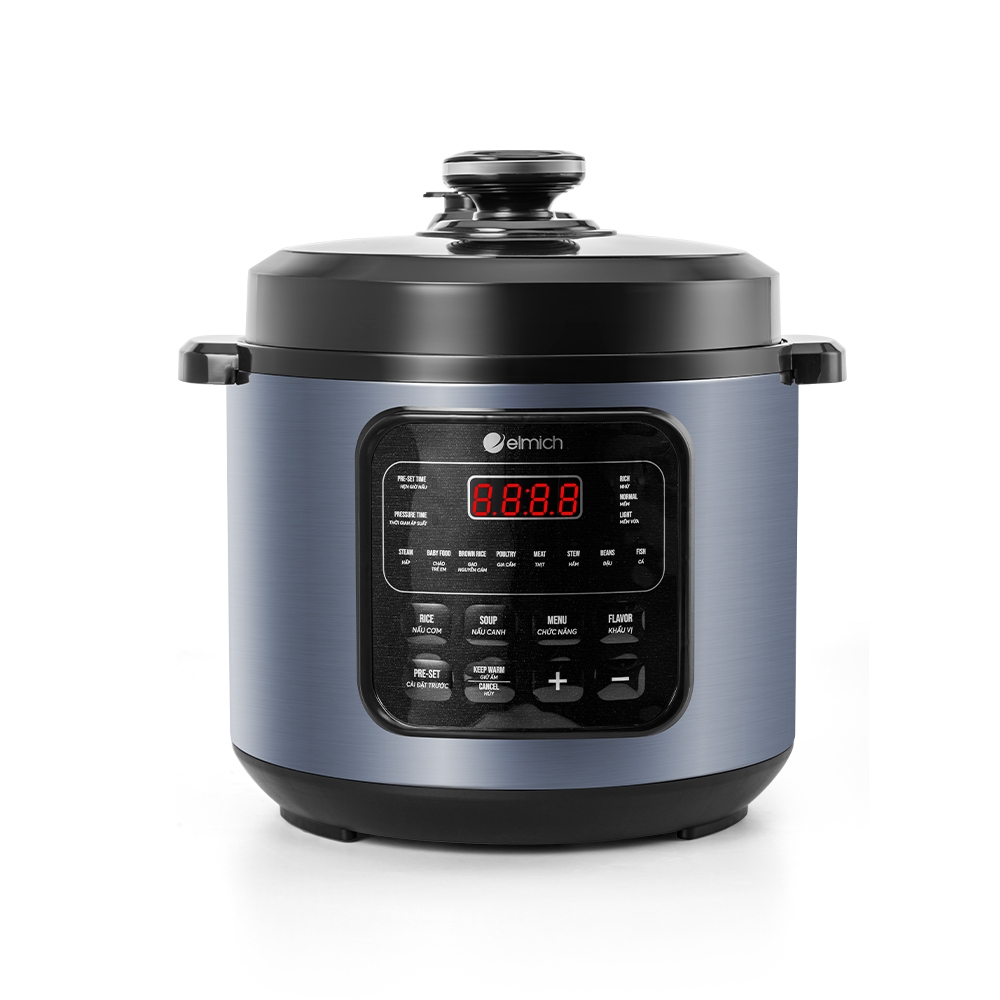 Nồi Áp Suất Điện Elmich PCE-8571 6L 1000W, Lòng Chống Dính, nấu Đa Năng, dùng gia đình