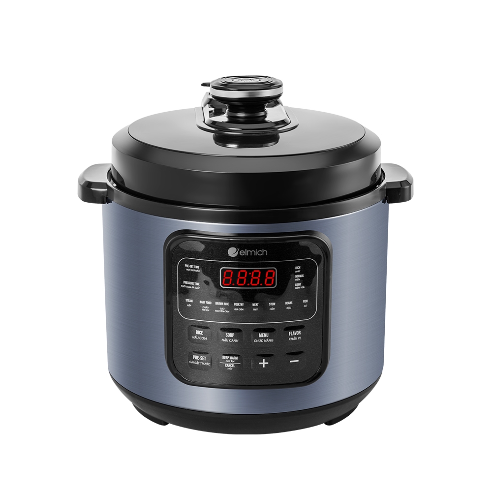 Nồi Áp Suất Điện Elmich PCE-8571 6L 1000W, Lòng Chống Dính, nấu Đa Năng, dùng gia đình