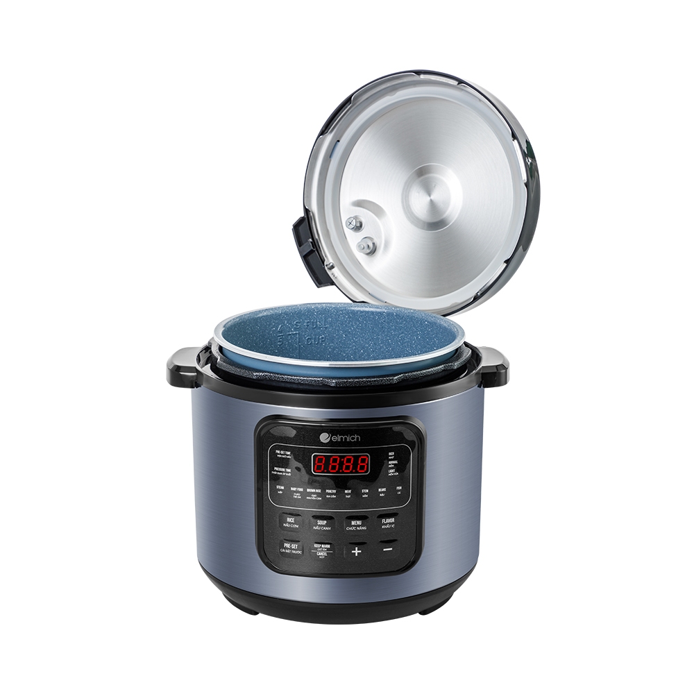 Nồi Áp Suất Điện Elmich PCE-8571 6L 1000W, Lòng Chống Dính, nấu Đa Năng, dùng gia đình