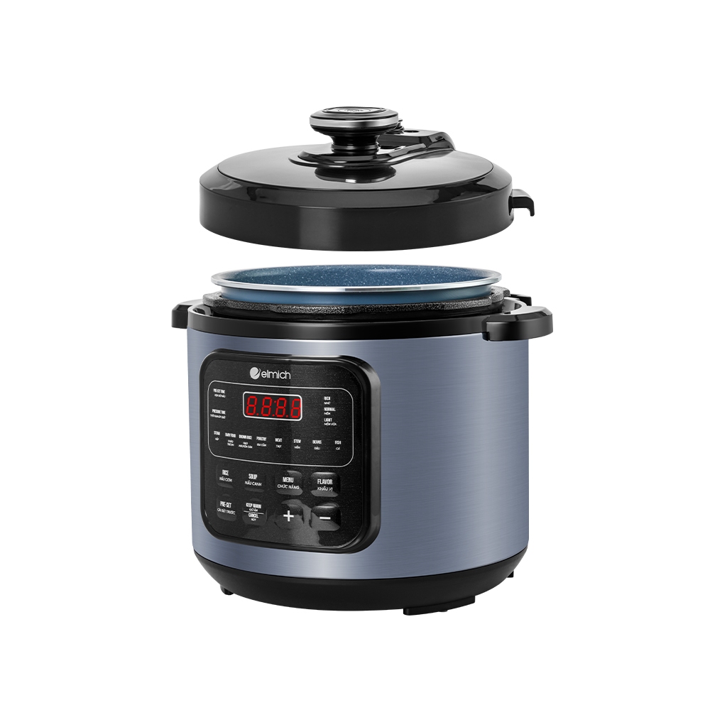 Nồi Áp Suất Điện Elmich PCE-8571 6L 1000W, Lòng Chống Dính, nấu Đa Năng, dùng gia đình