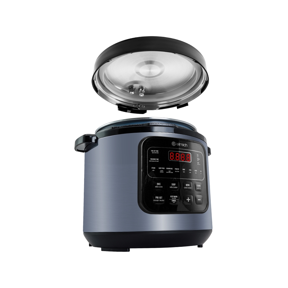Nồi Áp Suất Điện Elmich PCE-8571 6L 1000W, Lòng Chống Dính, nấu Đa Năng, dùng gia đình