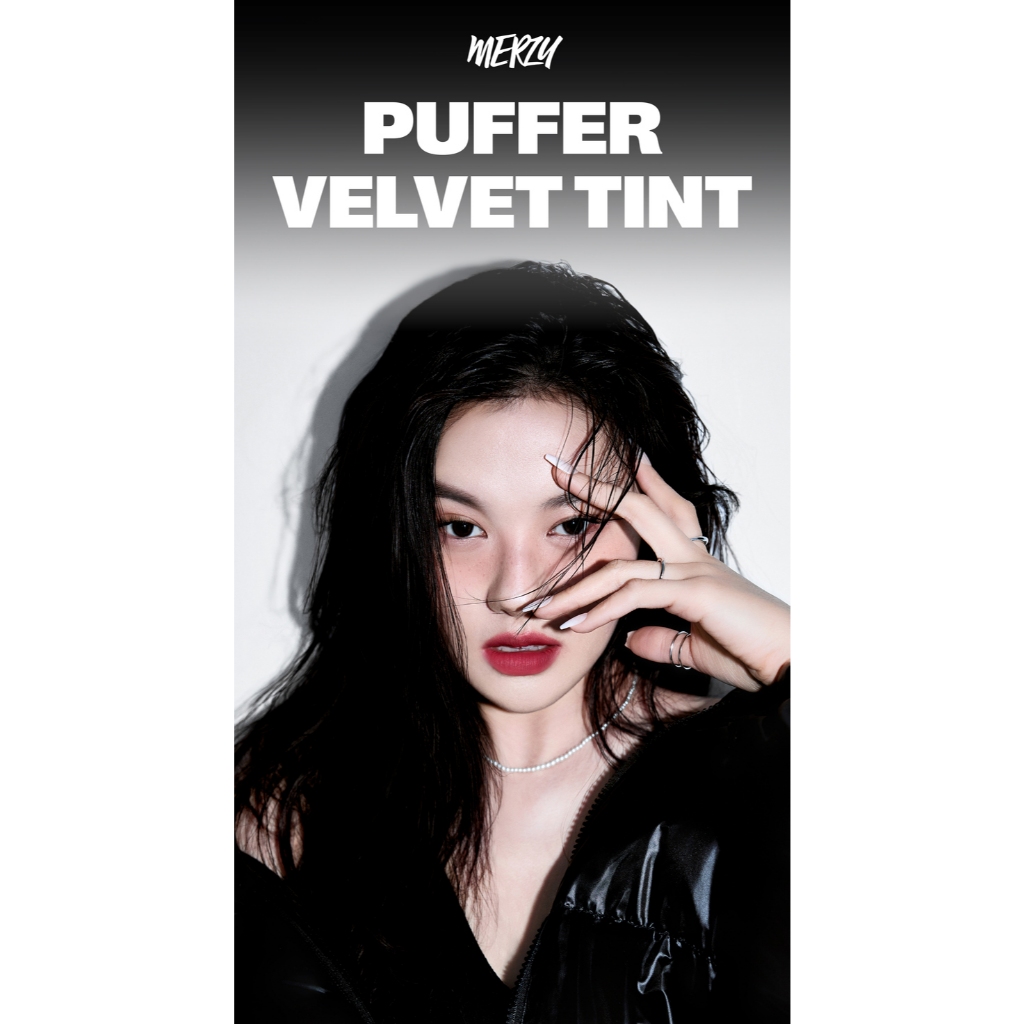 Ảnh [SON PHAO] Son Kem Lì Bền Màu, Lâu Trôi Merzy Puffer Velvet Tint 3.7g 2
