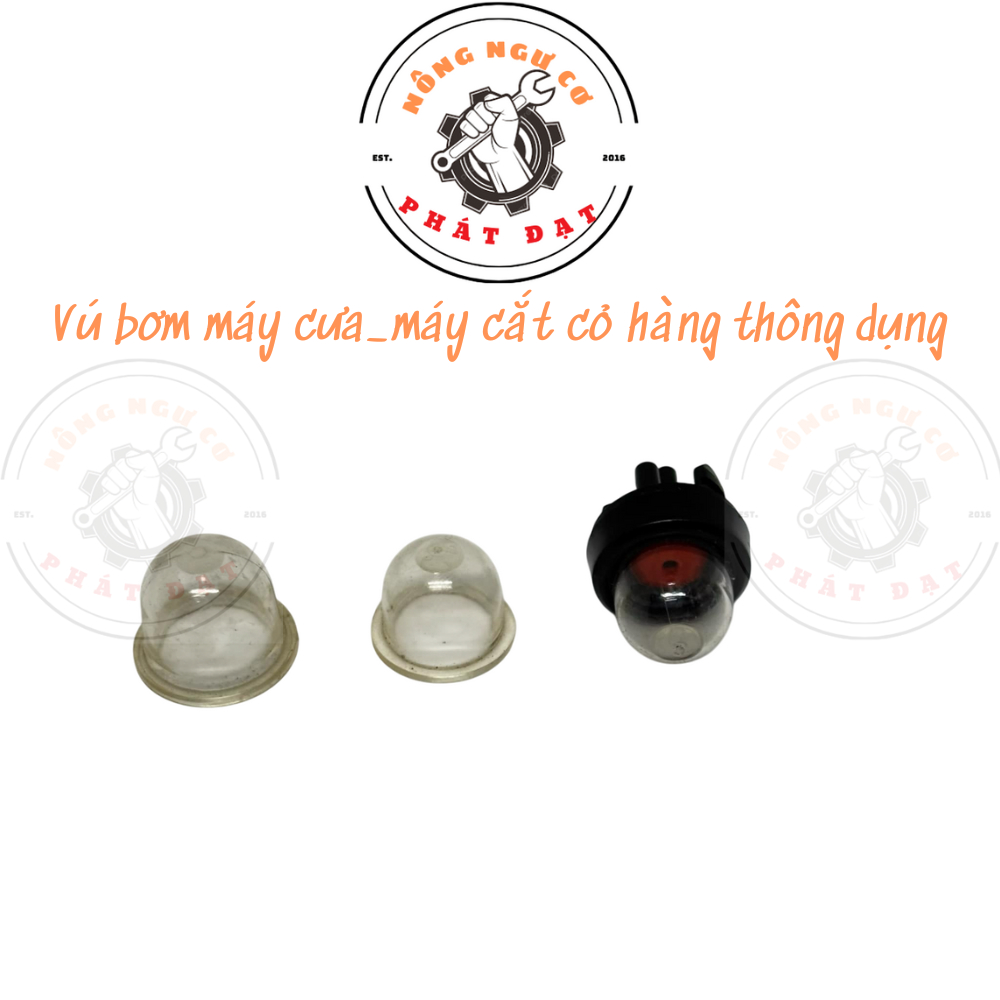 Vú bơm máy cắt cỏ – máy cưa xích | Vú bơm xăng cao su trong suốt | Độ đàn hồi cao – bền – dễ lắp