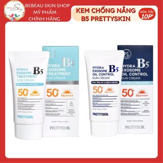 Kem Chống Nắng B5 Pretty Skin Phục Hồi Dưỡng Trắng Hàn Quốc Hydra B5 Sun Cream 70ml Cấp Ẩm, Nâng Tone, Nhanh Thấm - Bebe