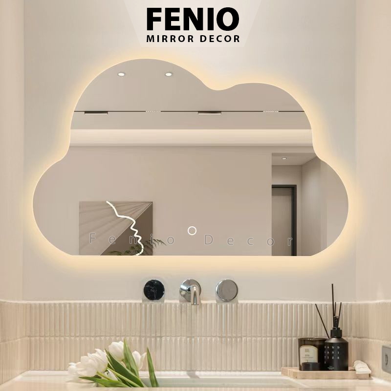 Ảnh Gương decor hình đám mây FENIO gương có led cảm ứng treo tường 1