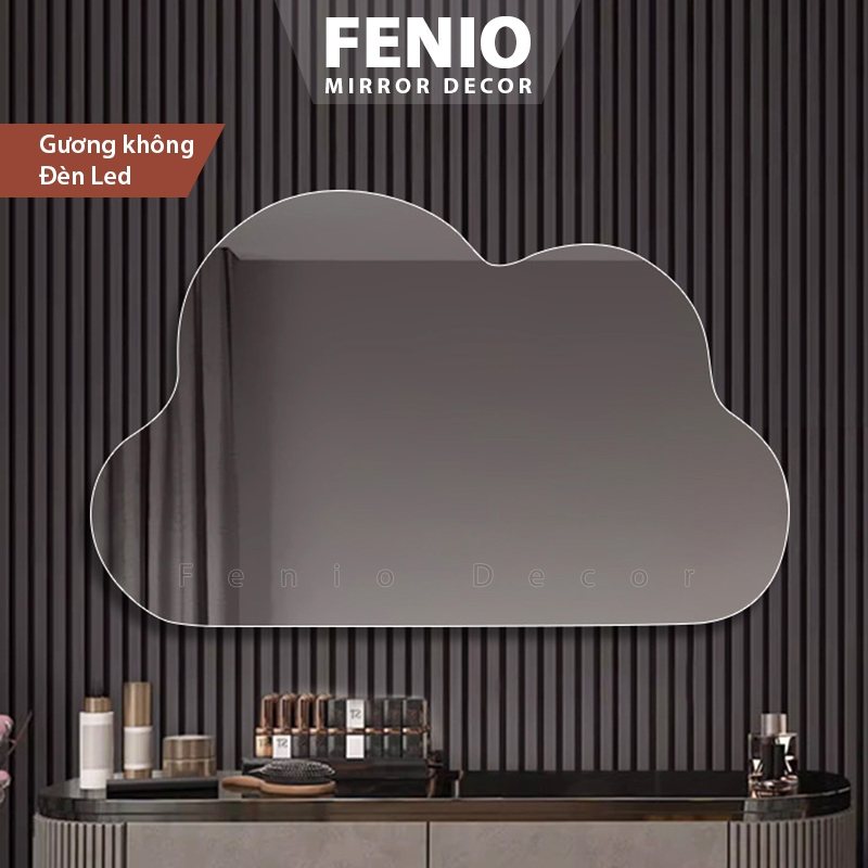 Ảnh Gương decor hình đám mây FENIO gương có led cảm ứng treo tường 3