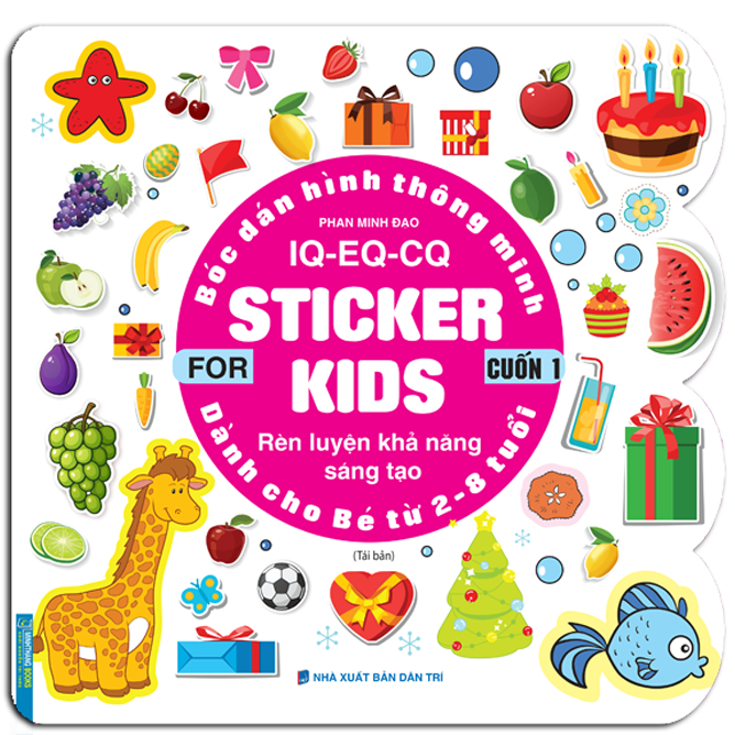 Ảnh Sách - Combo 2c Bóc dán hình thông minh IQ - EQ - CQ - Sticker for kids cuốn 1 và cuốn 2 (2-8t) 1