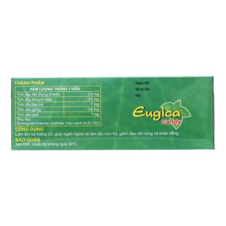 Kẹo ngậm thảo dược Eugica - Hỗ trợ giảm ho, đau rát họng, giảm đàm (Hộp 100 viên/Gói 300 viên)