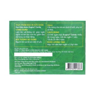 Kẹo ngậm thảo dược Eugica - Hỗ trợ giảm ho, đau rát họng, giảm đàm (Hộp 100 viên/Gói 300 viên)