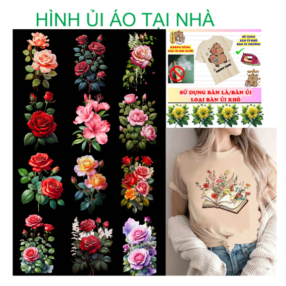 [Hình ủi ép nhiệt] Miếng dán ủi nhiệt kiểu DIY-sticker ủi áo tại nhà bằng bàn là bàn ủi-có thẻ giặt nước được.GIÁ SỈ INB