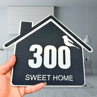 ( Giao nhanh ) bảng số nhà, bảng công ty hình ngôi nhà nhiều kích thước kèm keo 2 mặt