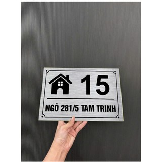 ( Giao hỏa tốc) Bảng công ty, bảng số nhà alu xước kt 20*30cm, 25*35cm, 30*40cm hoặc theo yêu cầu