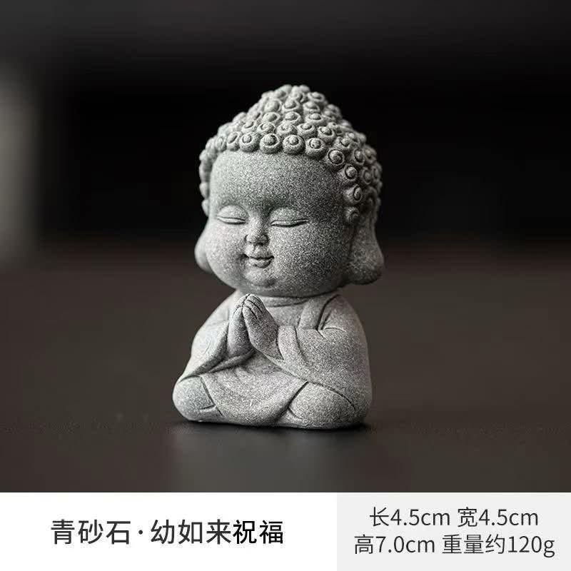 Phật Như Lai mini bằng đá sa thạch - trang trí terrarium,cây phong thuỷ