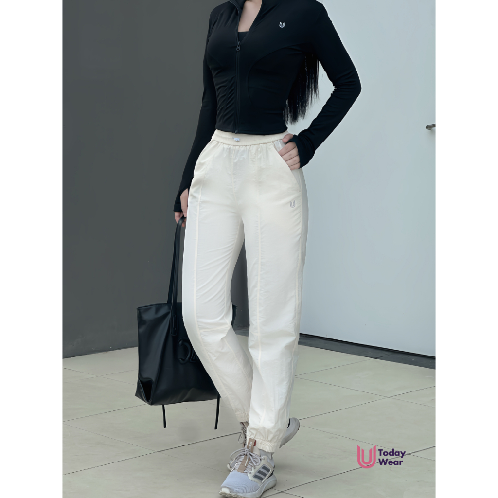 Ảnh Quần jogger thể thao nữ Rainbow Today U Wear vải gió tôn dáng chất co giãn thoải mái tập gym chạy bộ 3