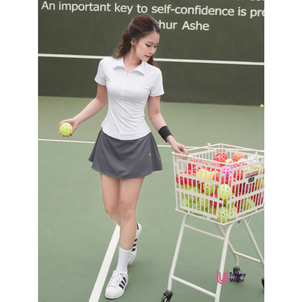Ảnh Chân váy ngắn thể thao Lina Skirt Today U Wear có sẵn quần bảo hộ dáng chữ A cho nữ chơi cầu lông tennis chạy bộ 2